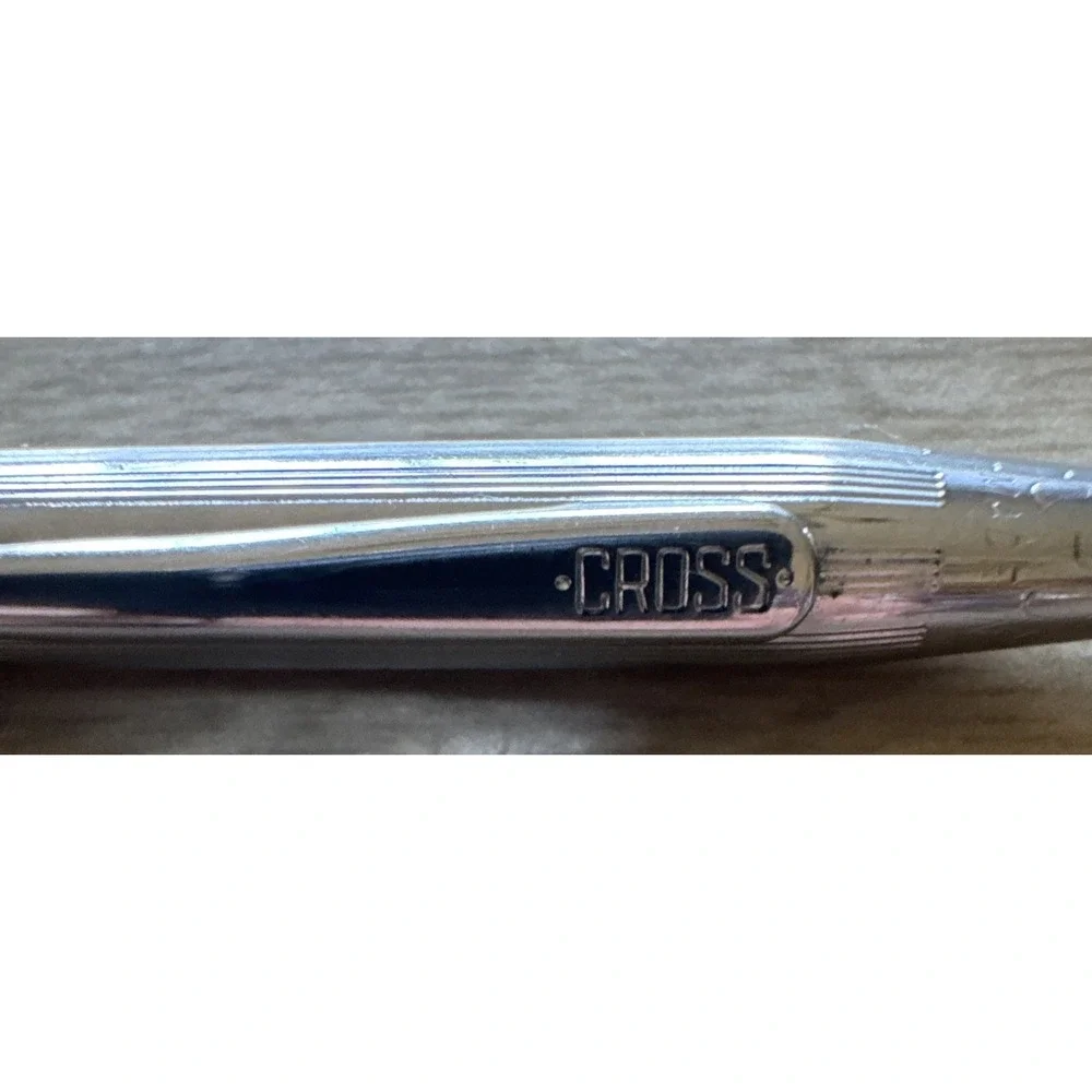 Cross Classic Century Chrome Silver PVD Micro-knurl Ballpoint Pen Vtg USA READ